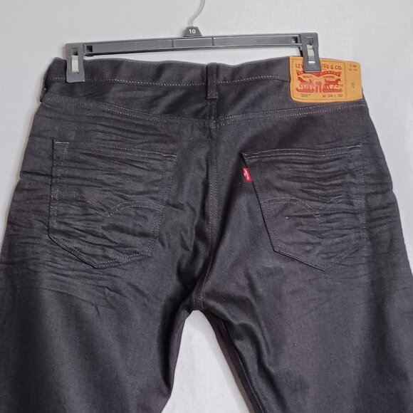 Men's Slim Straight Black Jeans - Picture 5 of 9